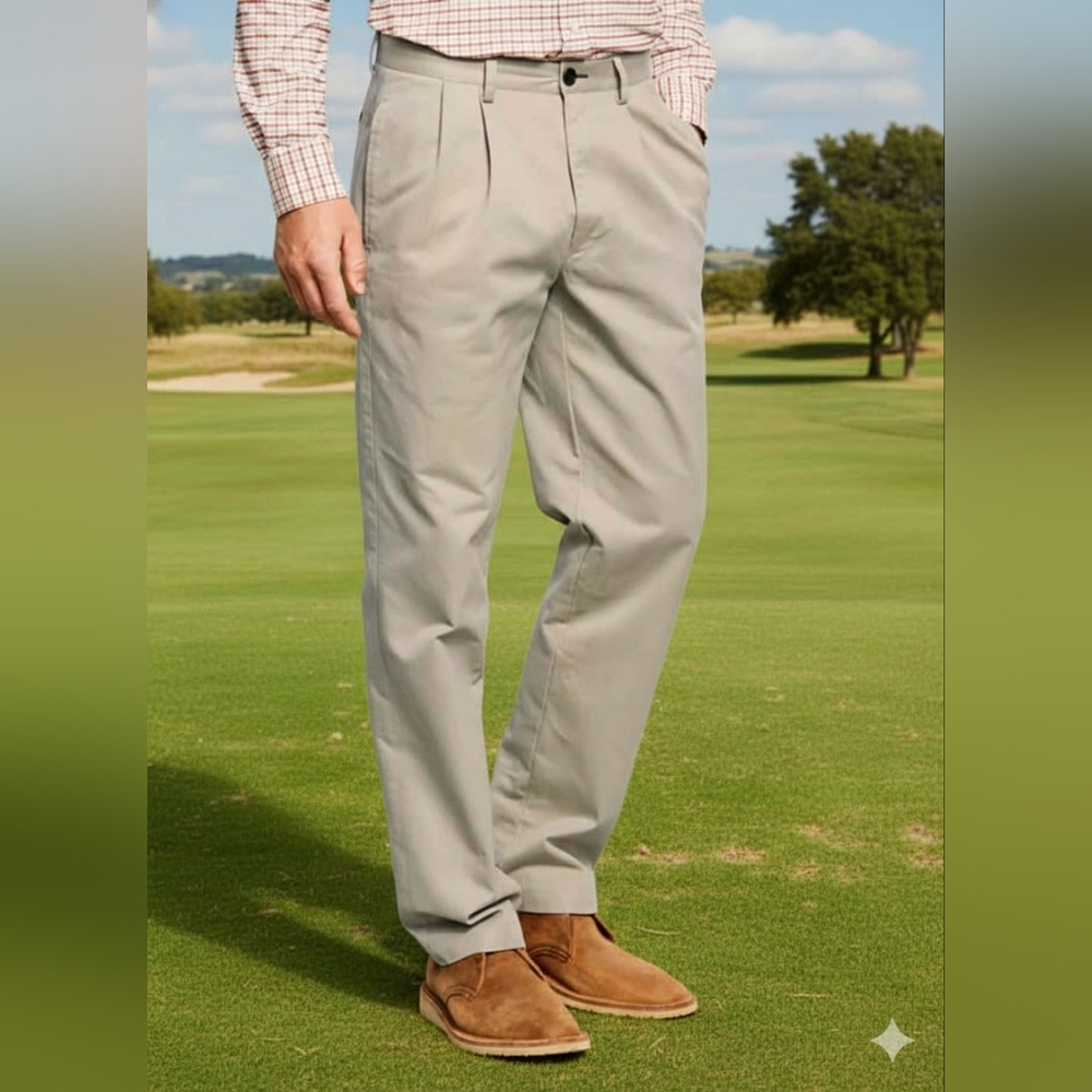 🆕 ORVIS Men's Ultimate Khakis Pleat 35w x 30L  100% Cotton Beige - Sold Out
